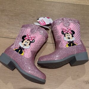 Disney Minnie Mouse Sparkly Pink Boots for Kids